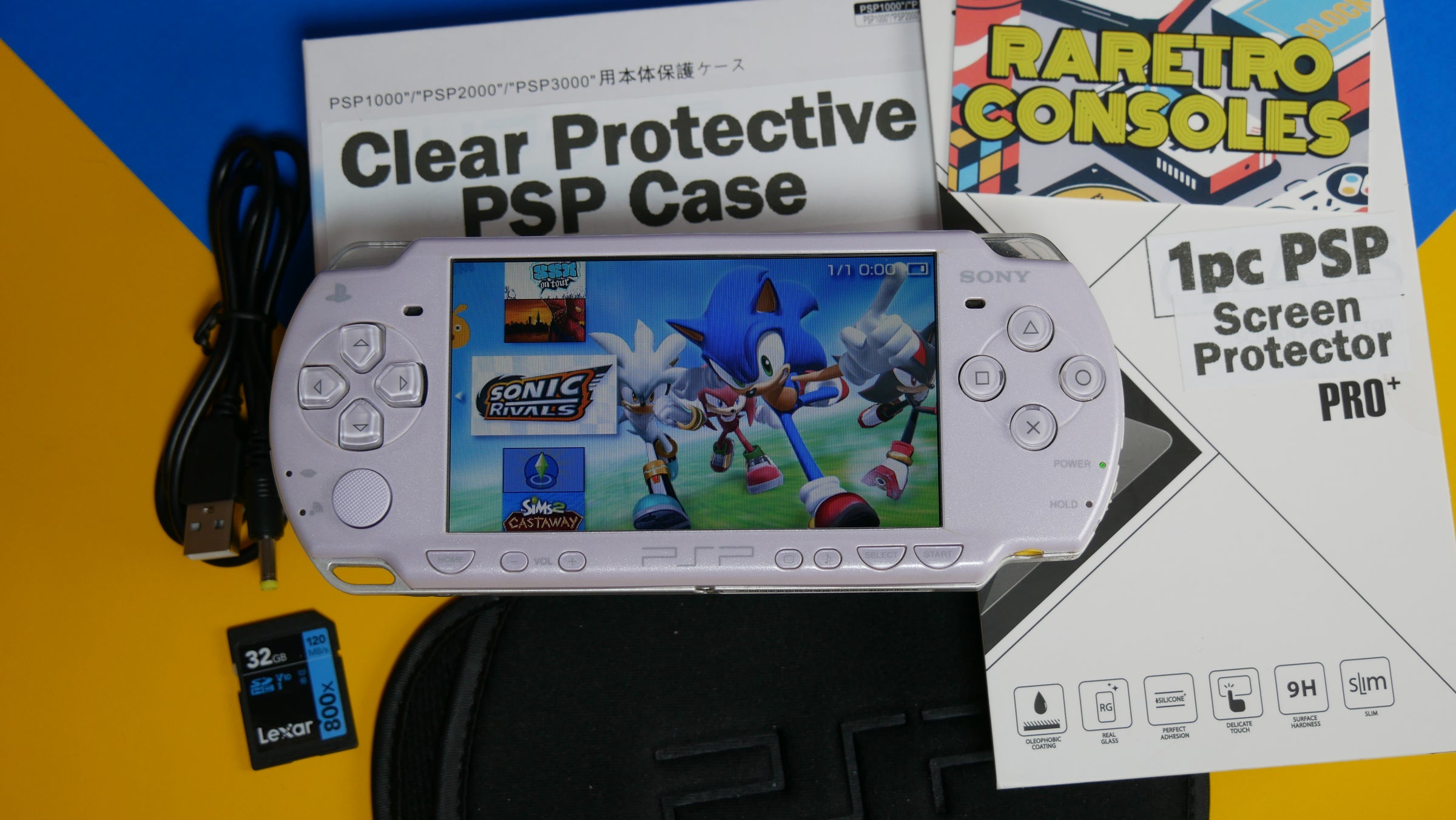 Sony PlayStation Portable PSP 2000 Lavender Purple | Raretro Consoles