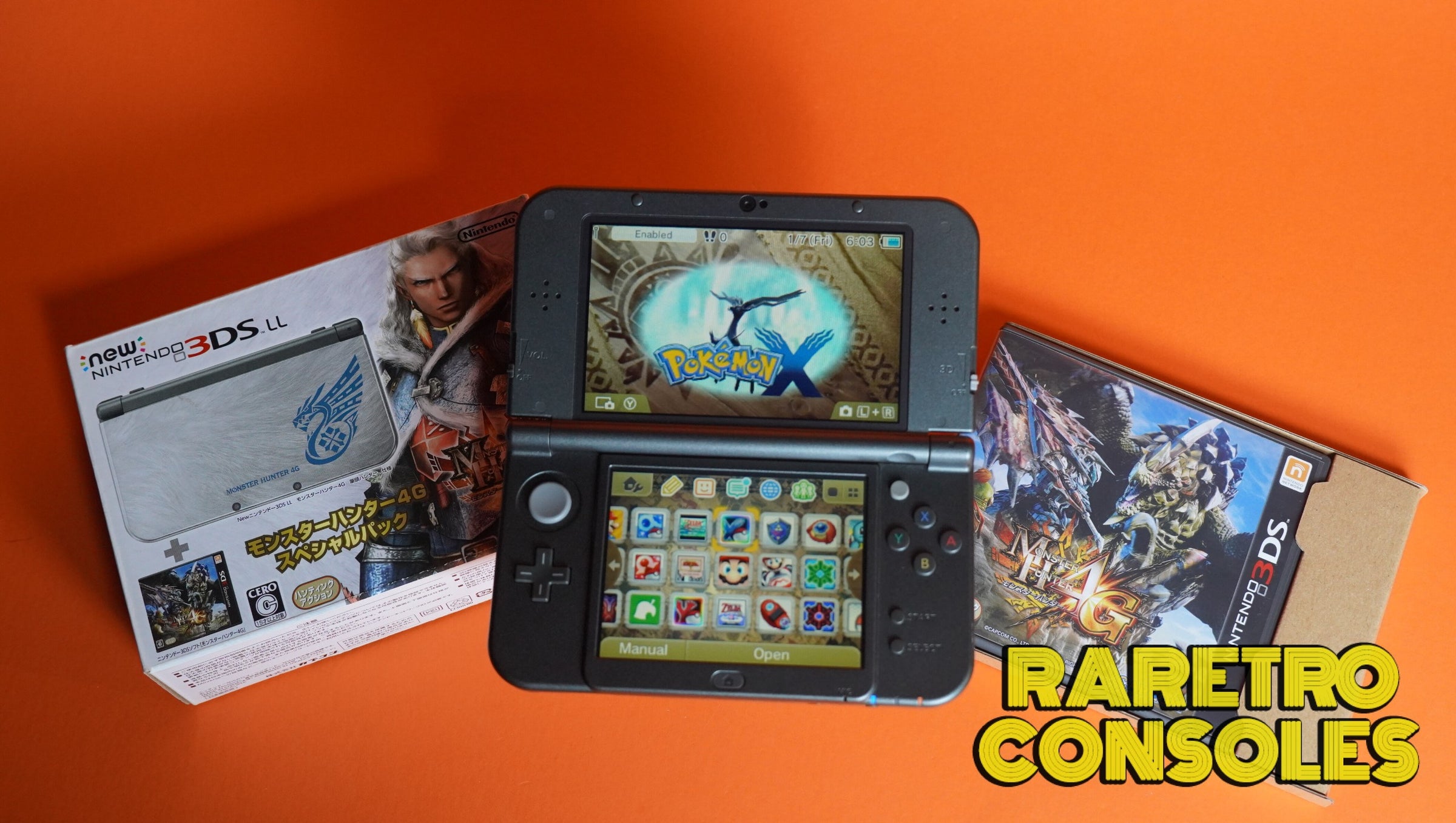 Dual IPS Nintendo New 3DS XL Monster Hunter 4G with Original Box
