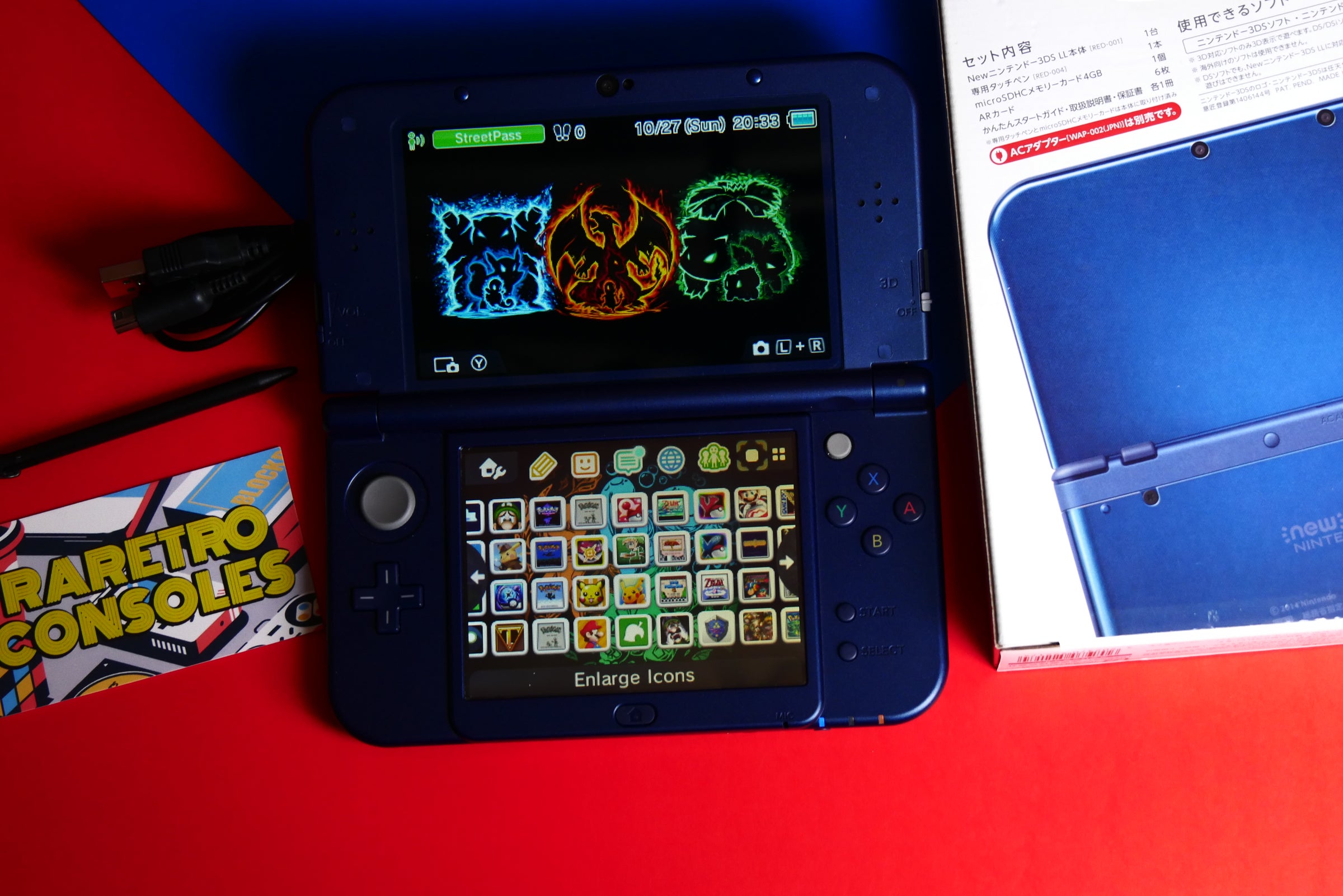Nintendo New 3DS XL in Metallic Blue with Box | Raretro Consoles