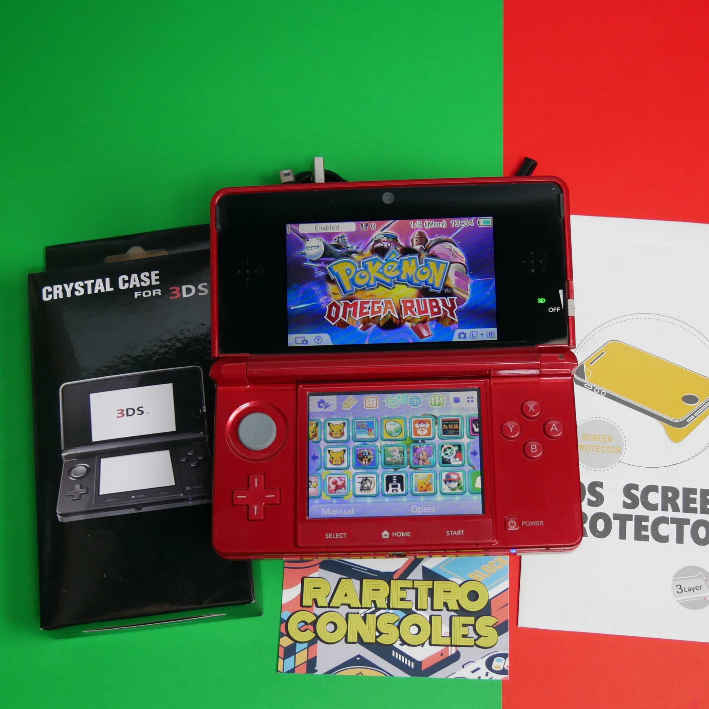 Metallic Red Nintendo 3DS | Raretro Consoles