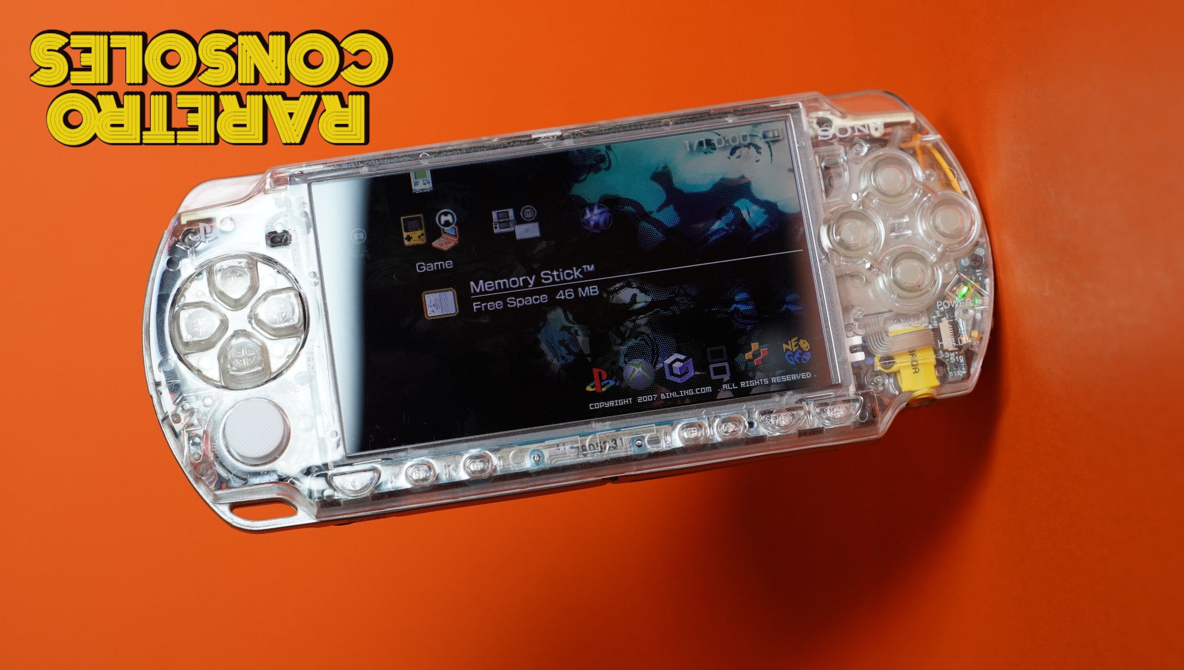 Custom Clear PSP 3000 Sony PlayStation Portable | Raretro Consoles