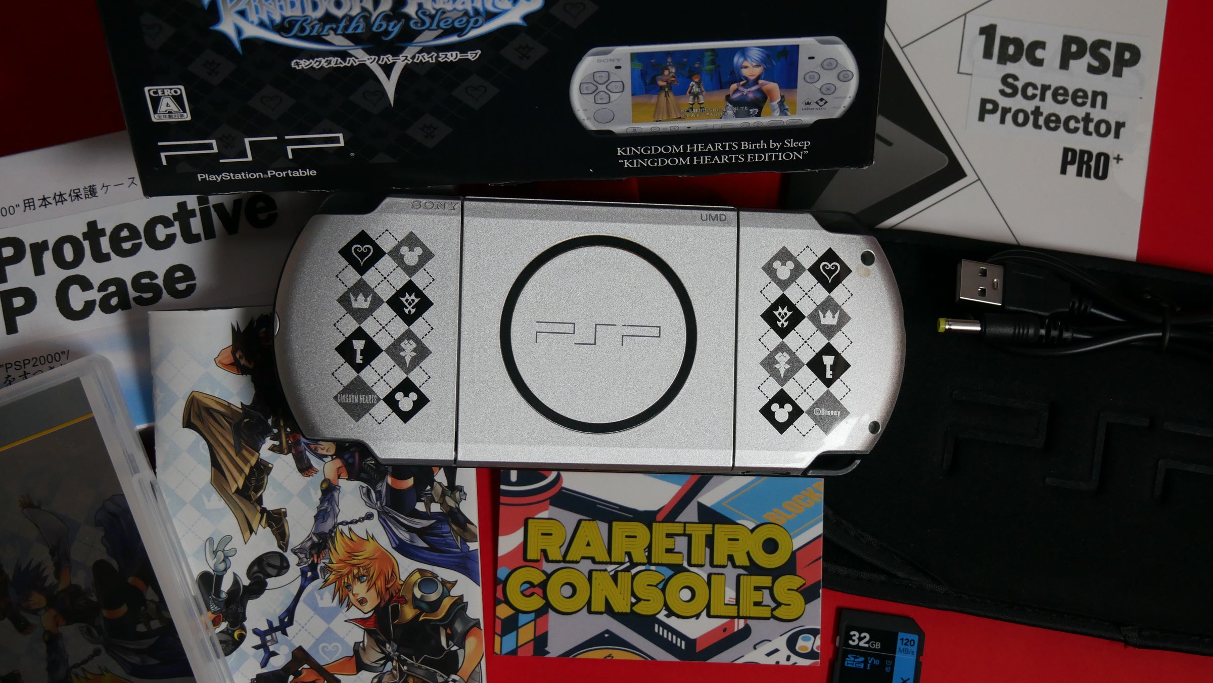 PSP キングダムハーツ エディション　PSP-3000 本体 希少・箱付】PSP-3000 キングダムハーツ モデル 同梱版 本体【極