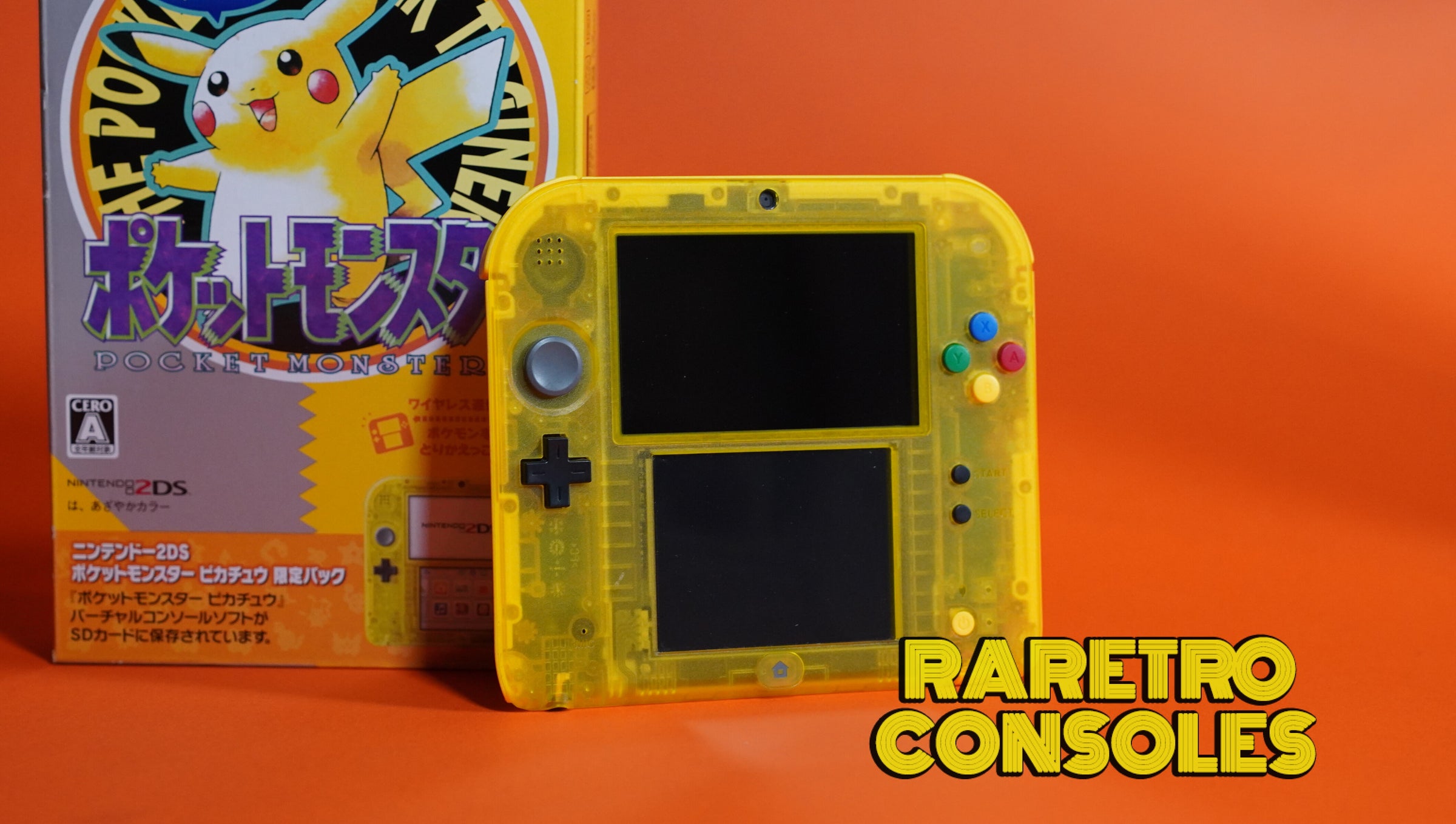 Nintendo 2DS Transparent Pokémon Yellow - Pikachu Limited
