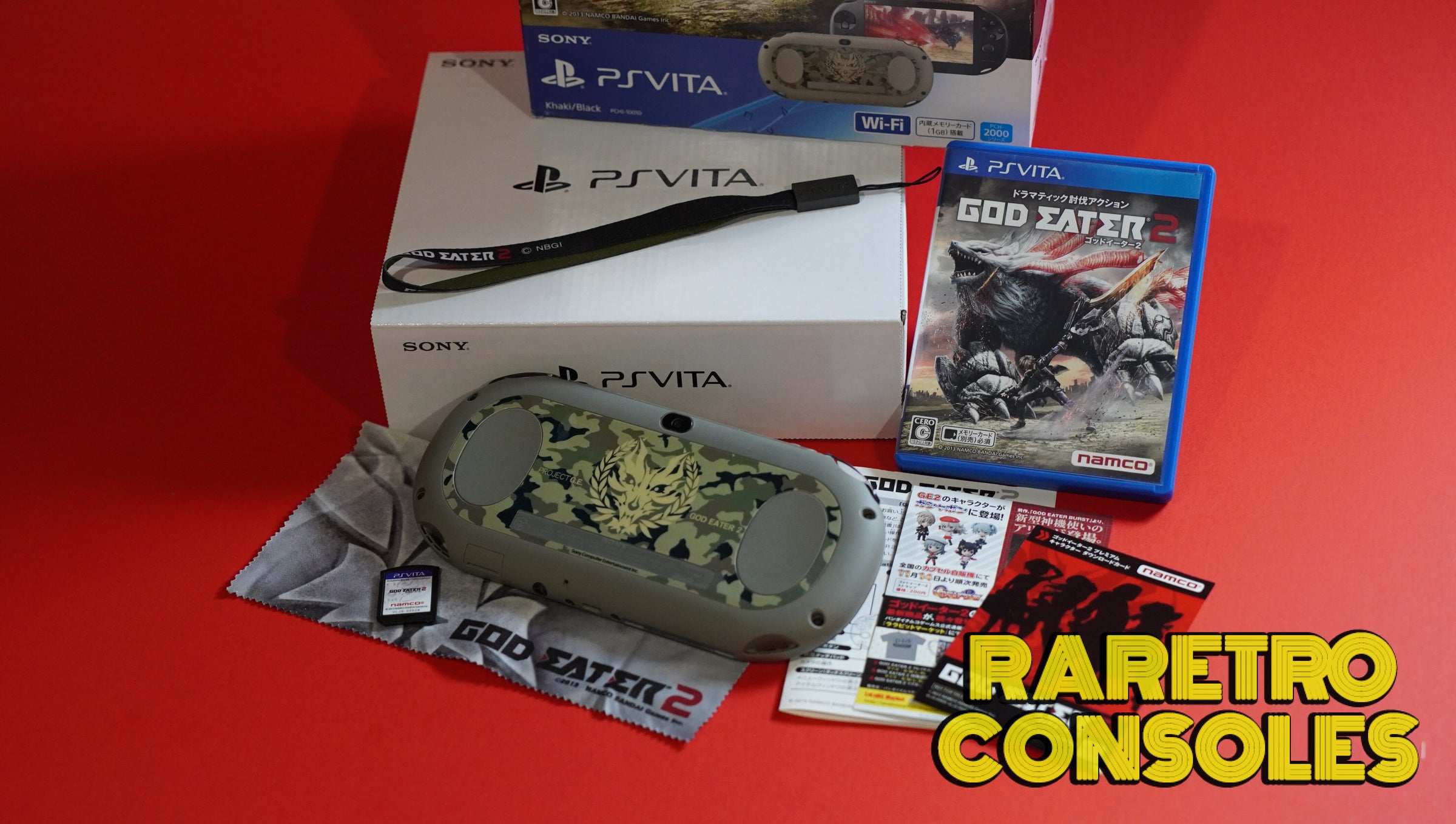 God Eater 2 Fenrir Sony Vita 2000 Console with Box | Raretro Consoles