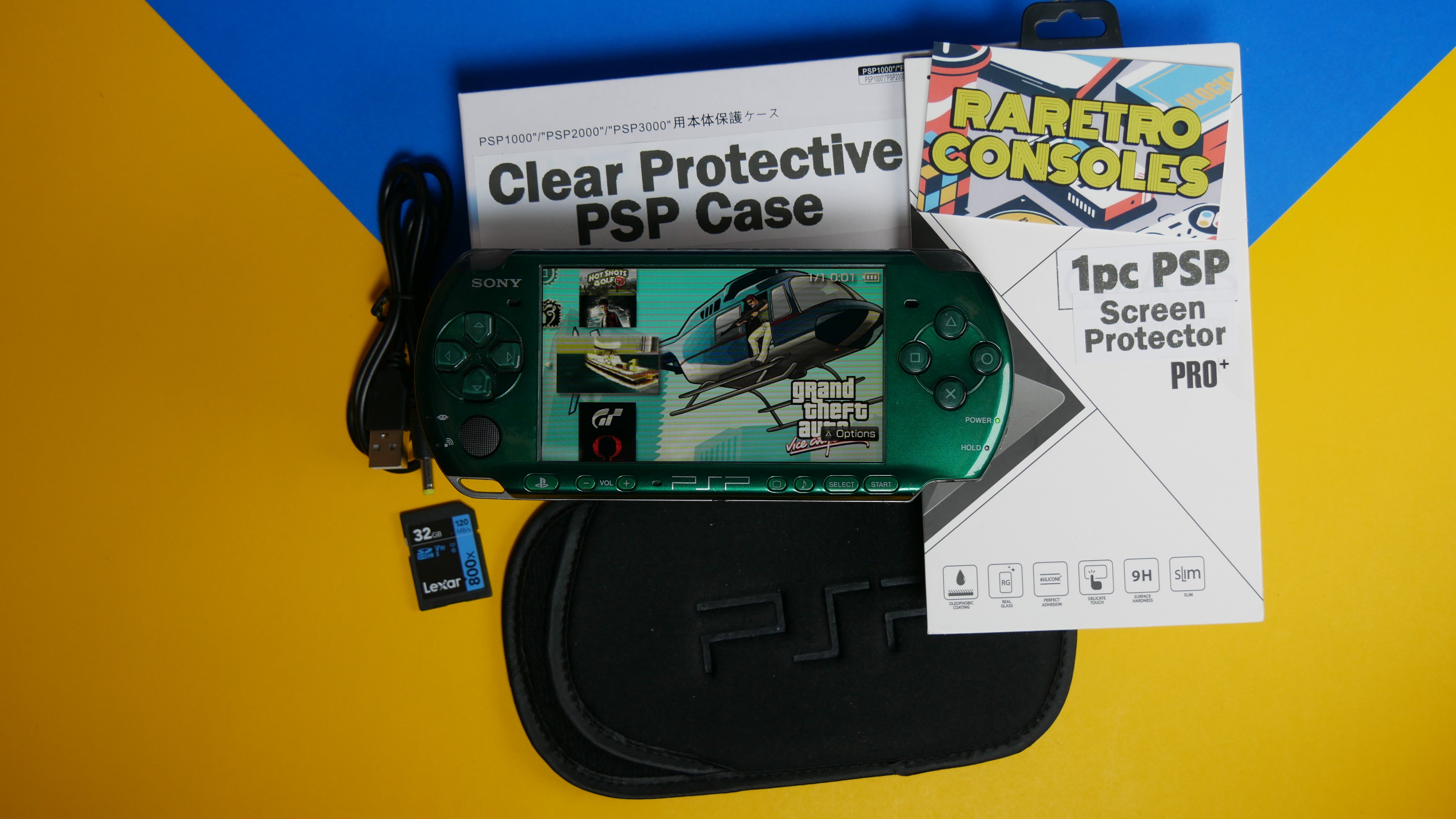SONY-PSP セット Sony PlayStation PSP 3000 Spirited Green | Raretro Consoles