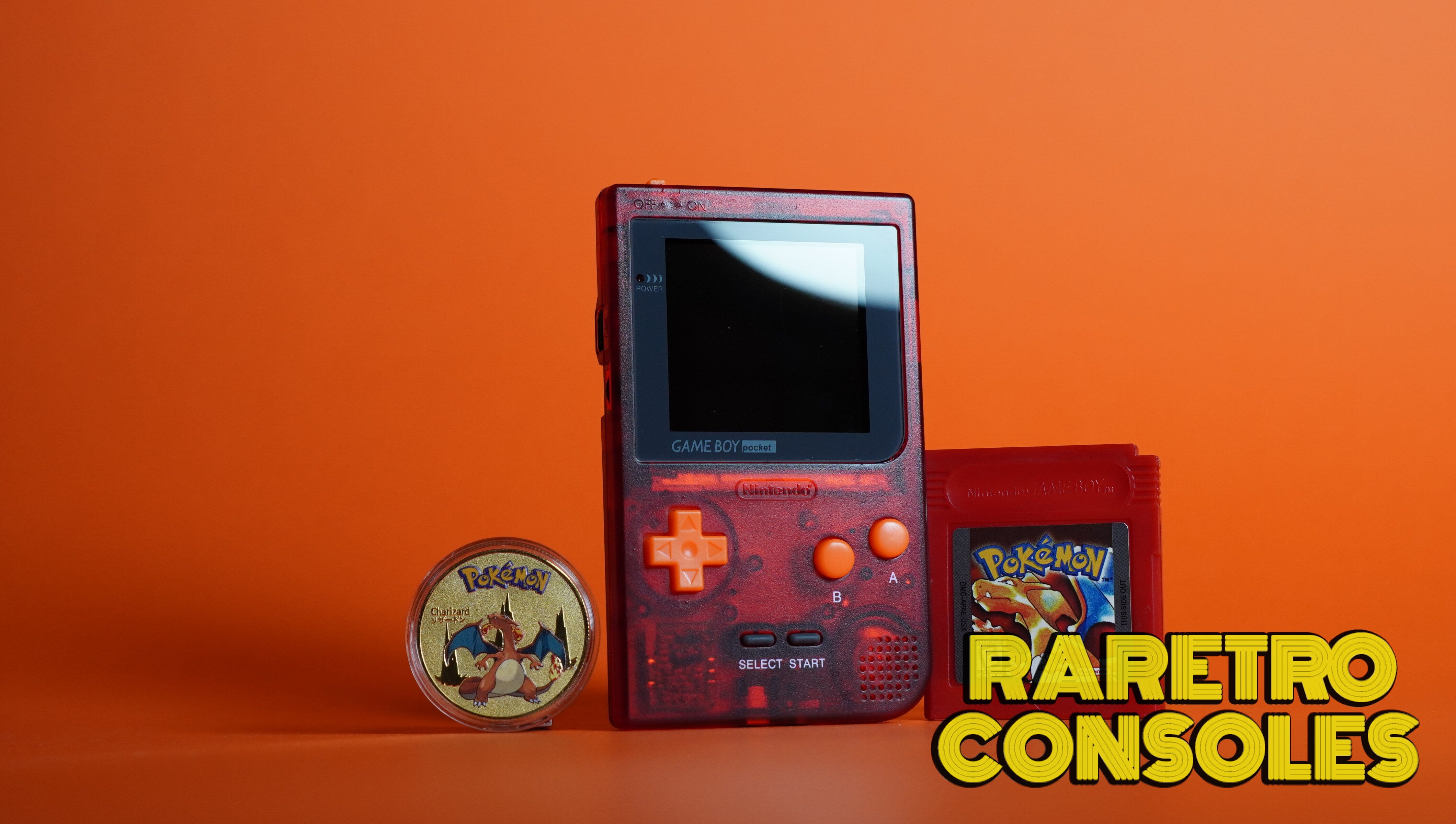 All Gameboy Color Red Screen Clear Flare Red Gameboy Pocket with IPS Screen | Raretro Consoles