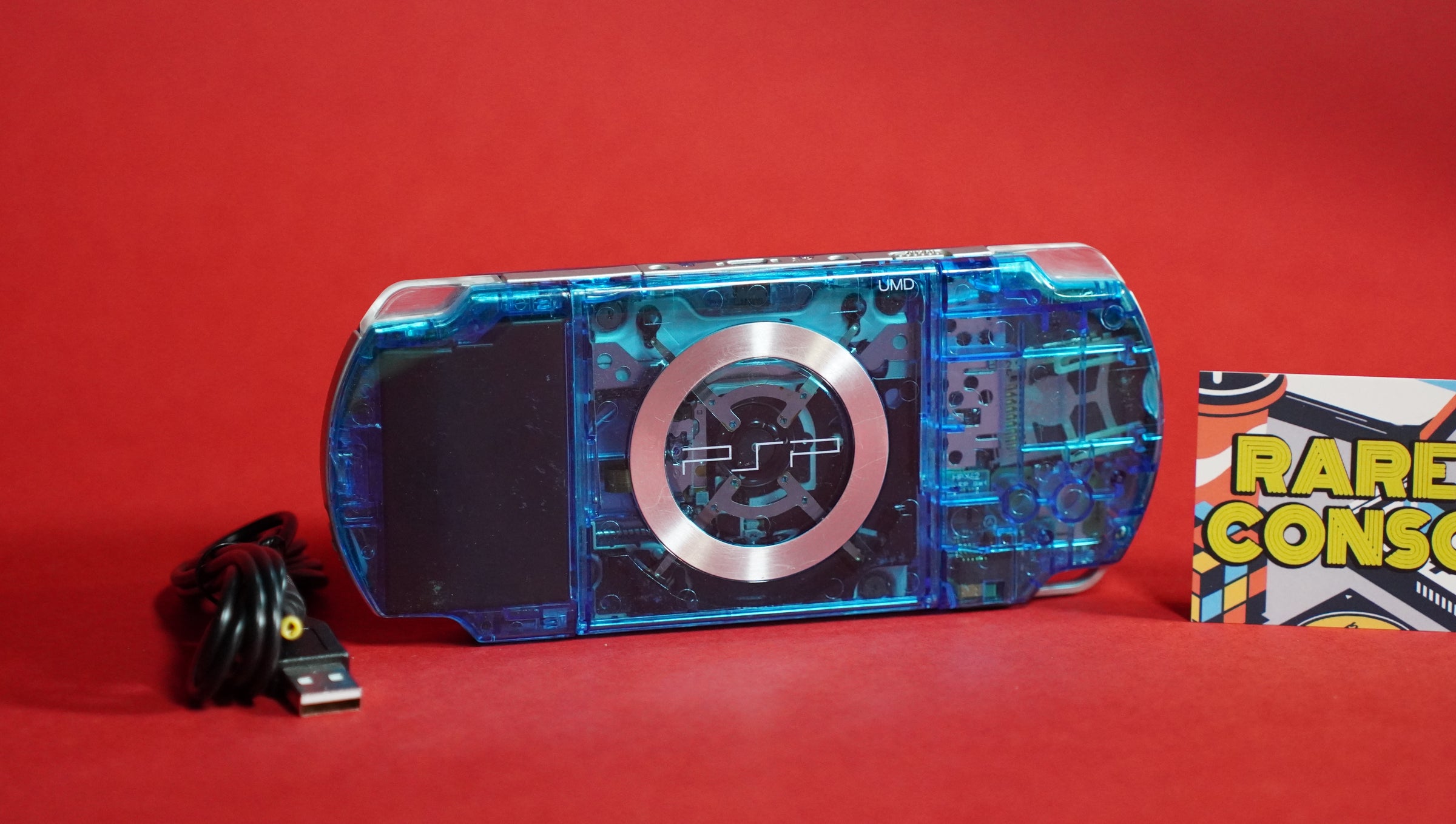 Transparent Clear Blue Sony PlayStation PSP 3000 | Raretro Consoles
