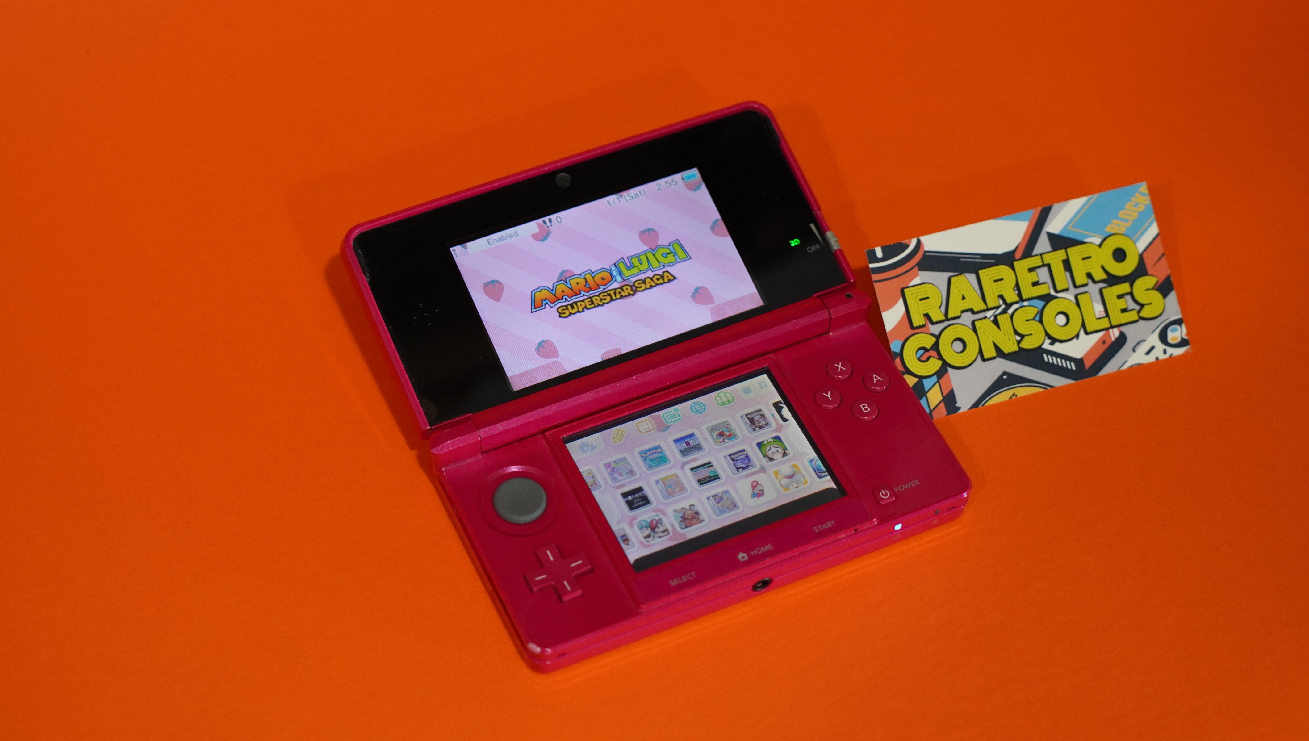 Nintendo Switch 3DS  GLOSS PINK Gloss Pink Nintendo 3DS (Hot Pink) | Raretro Consoles