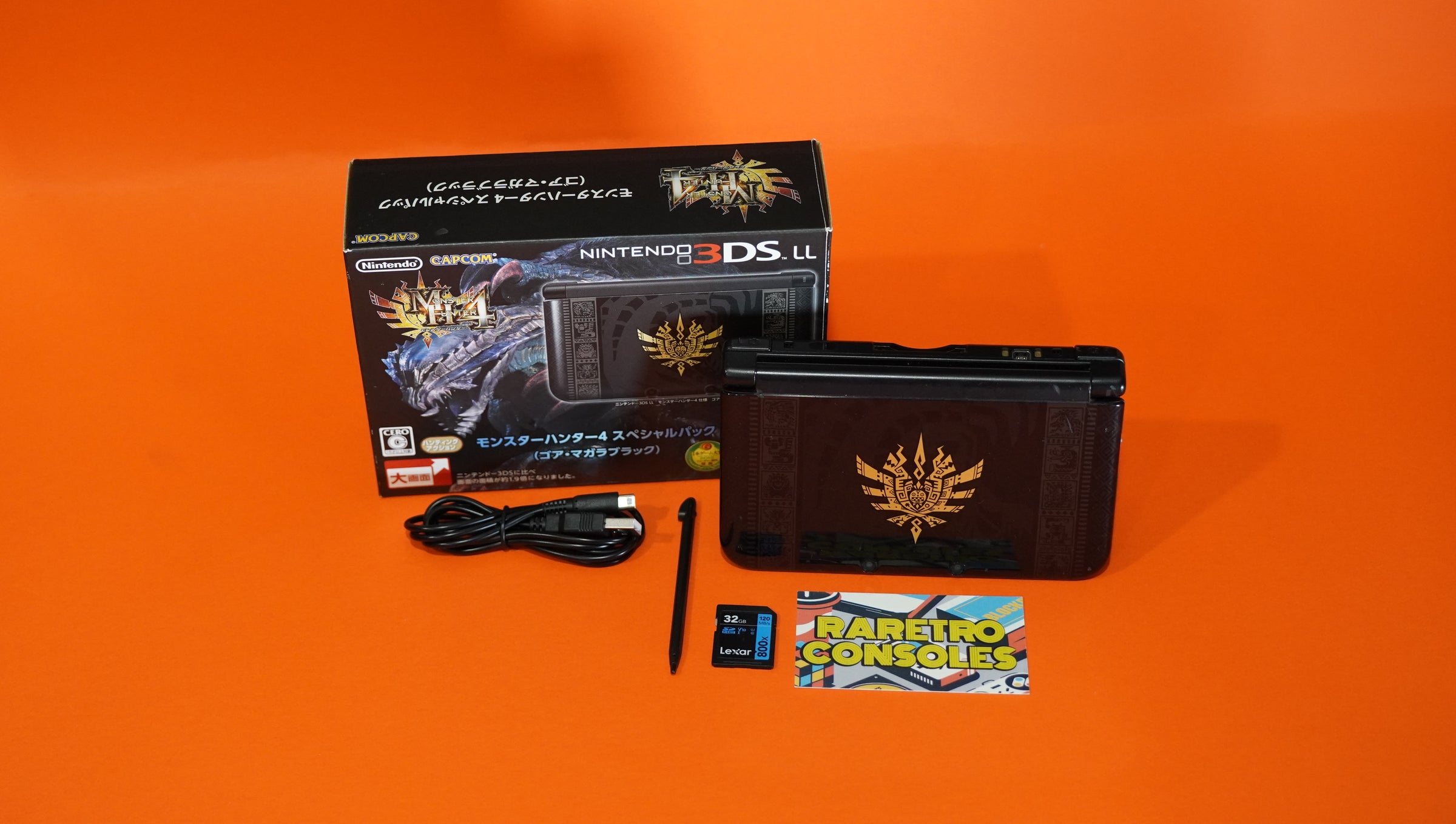 Nintendo 3DS XL Monster Hunter 4 Limited Edition With Box