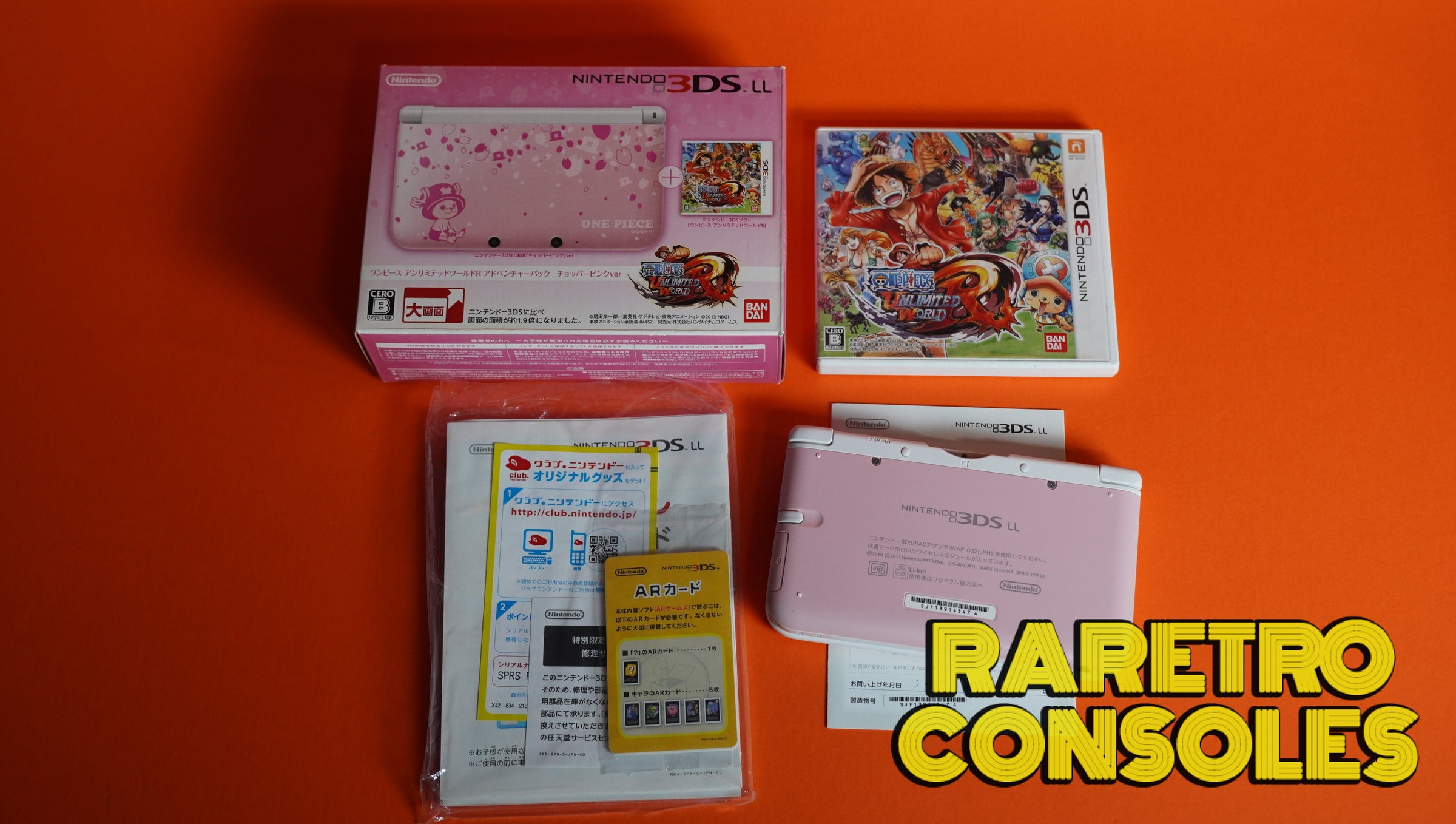 One Piece Chopper Pink Limited Edition Nintendo 3DS XL with Box