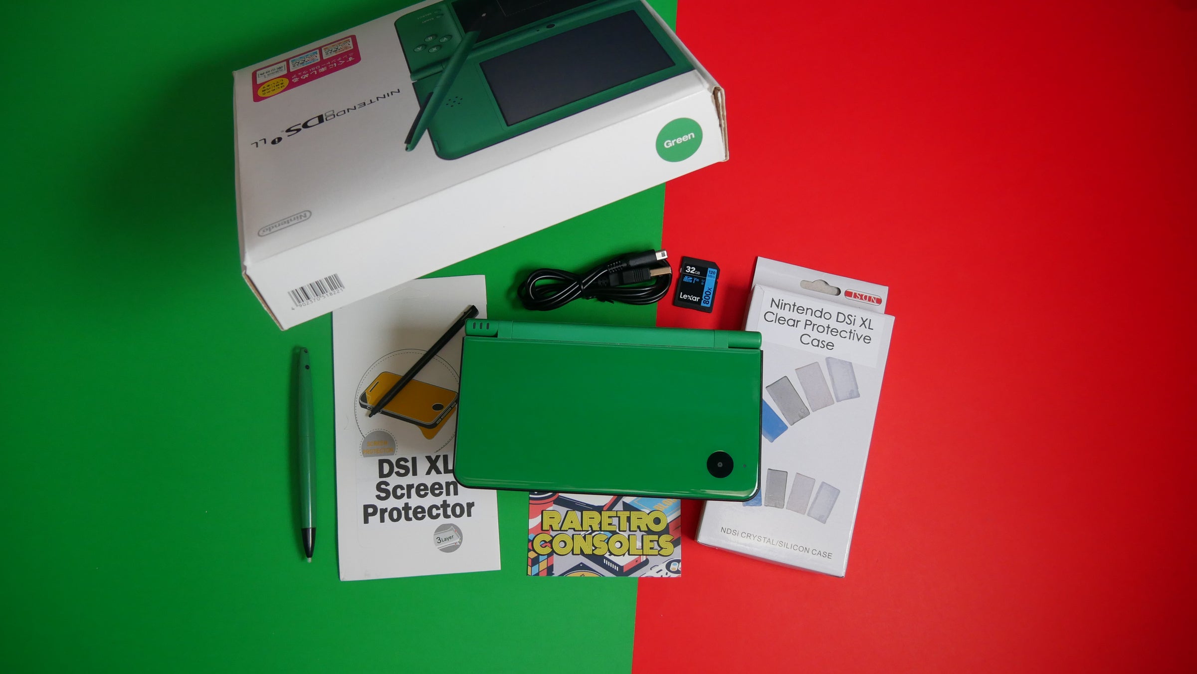 Launch Day Green Nintendo DSi XL With Box | Raretro Consoles