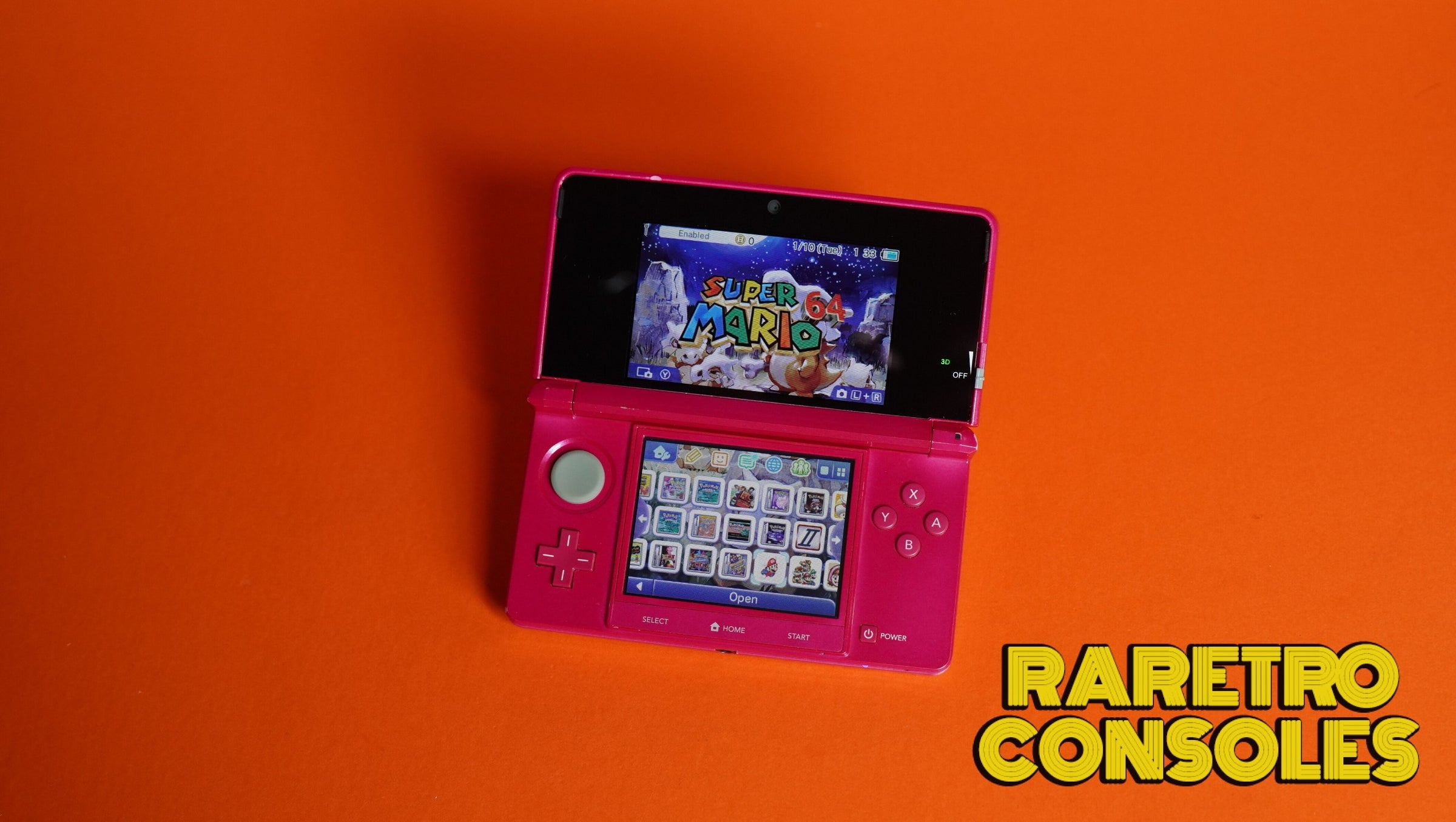 Gloss Pink Nintendo 3DS (Hot Pink) | Raretro Consoles
