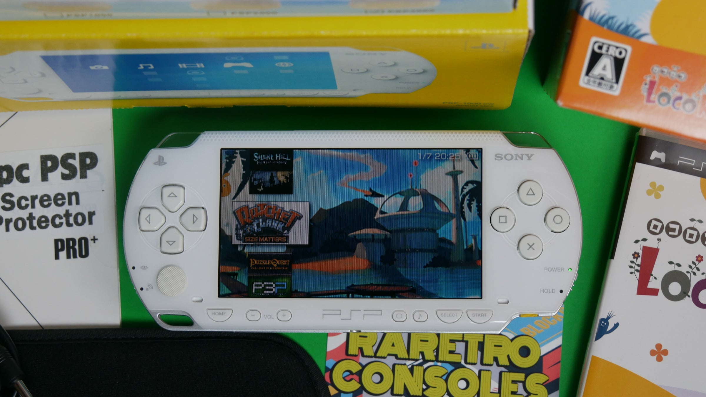 Sony PSP 1000 LocoRoco Bundle in Artic White With Box | Raretro