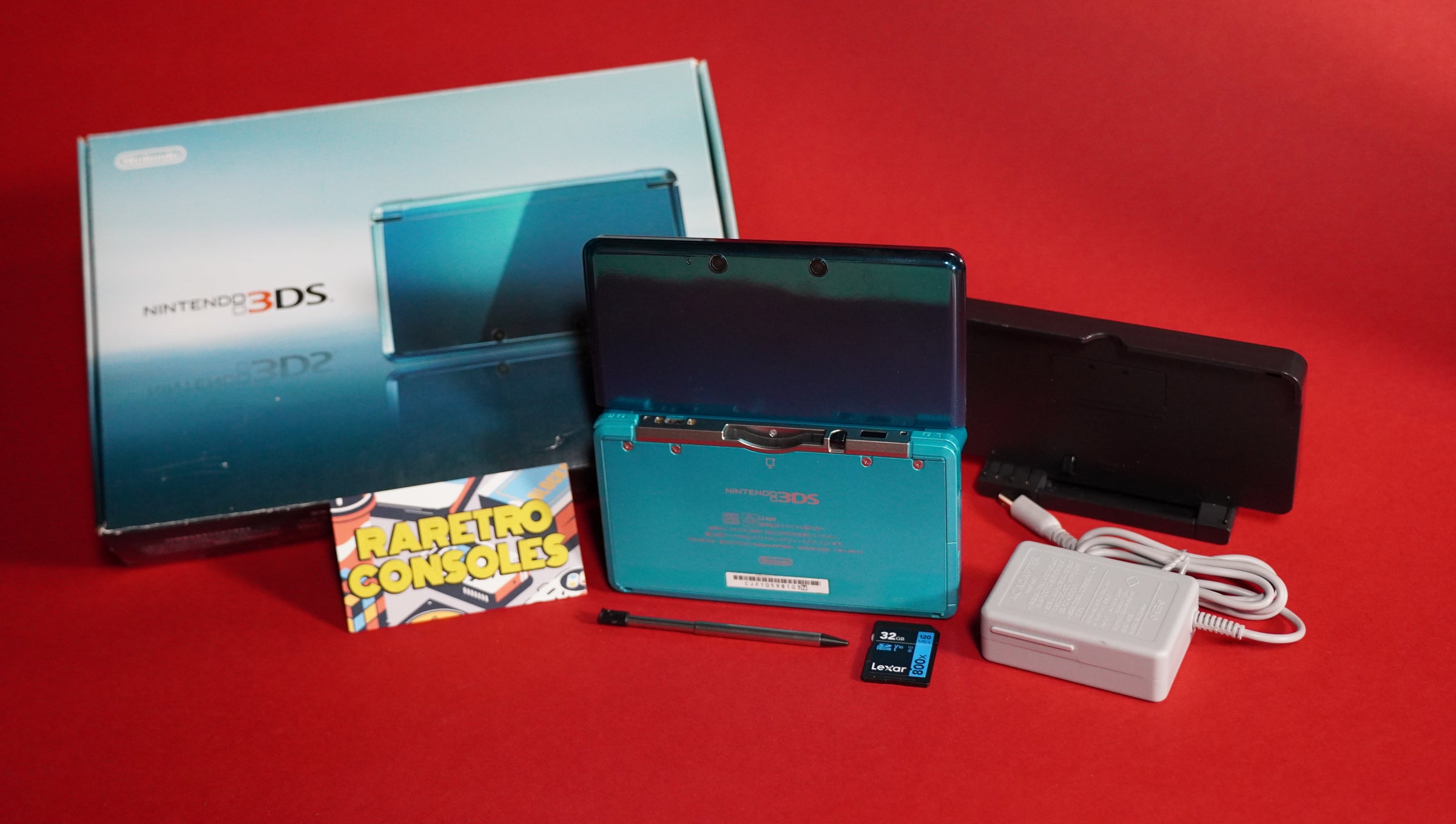 Aqua Nintendo 3DS with Original Box | Raretro Consoles