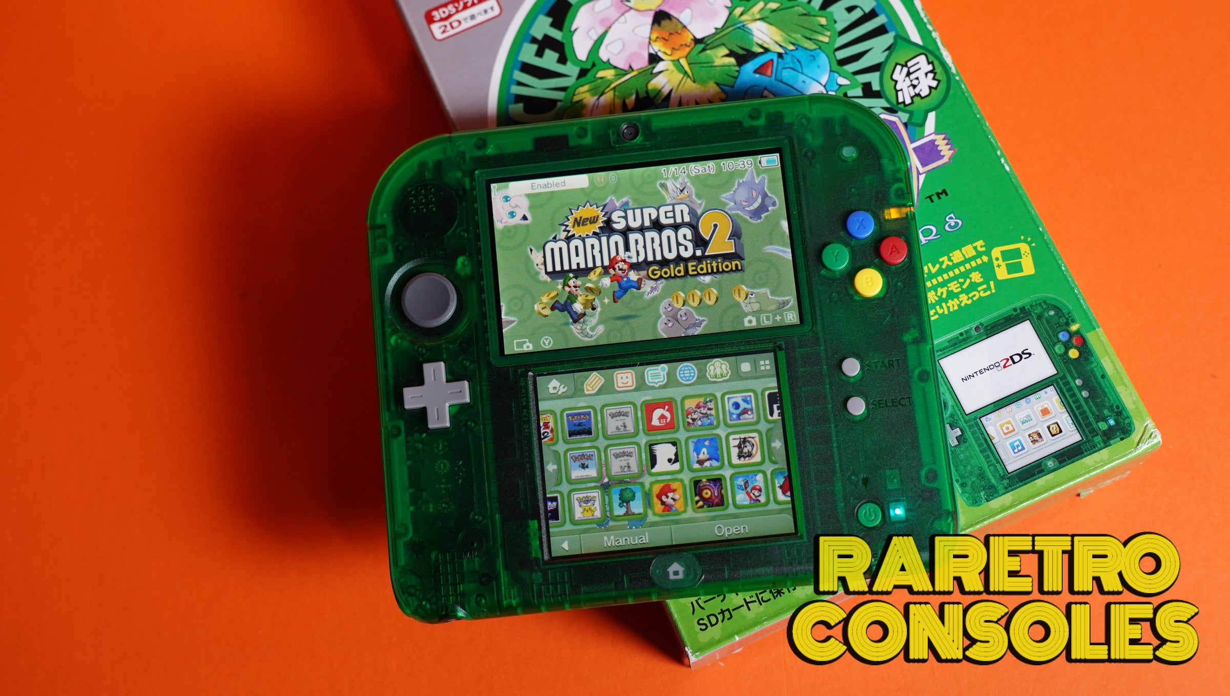 Nintendo 2DS Pokémon Green Limited Edition Console With Box