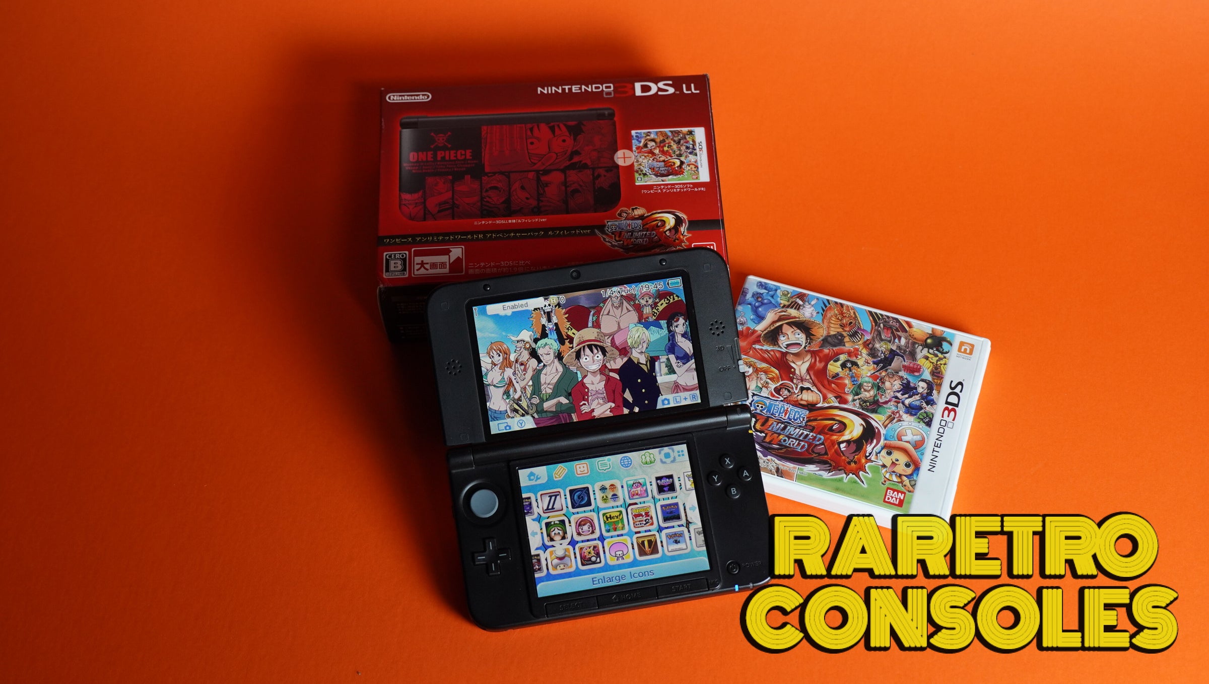 3DS ワンピース Nintendo 3DS XL One Piece Unlimited World Adventure Luffy Red With