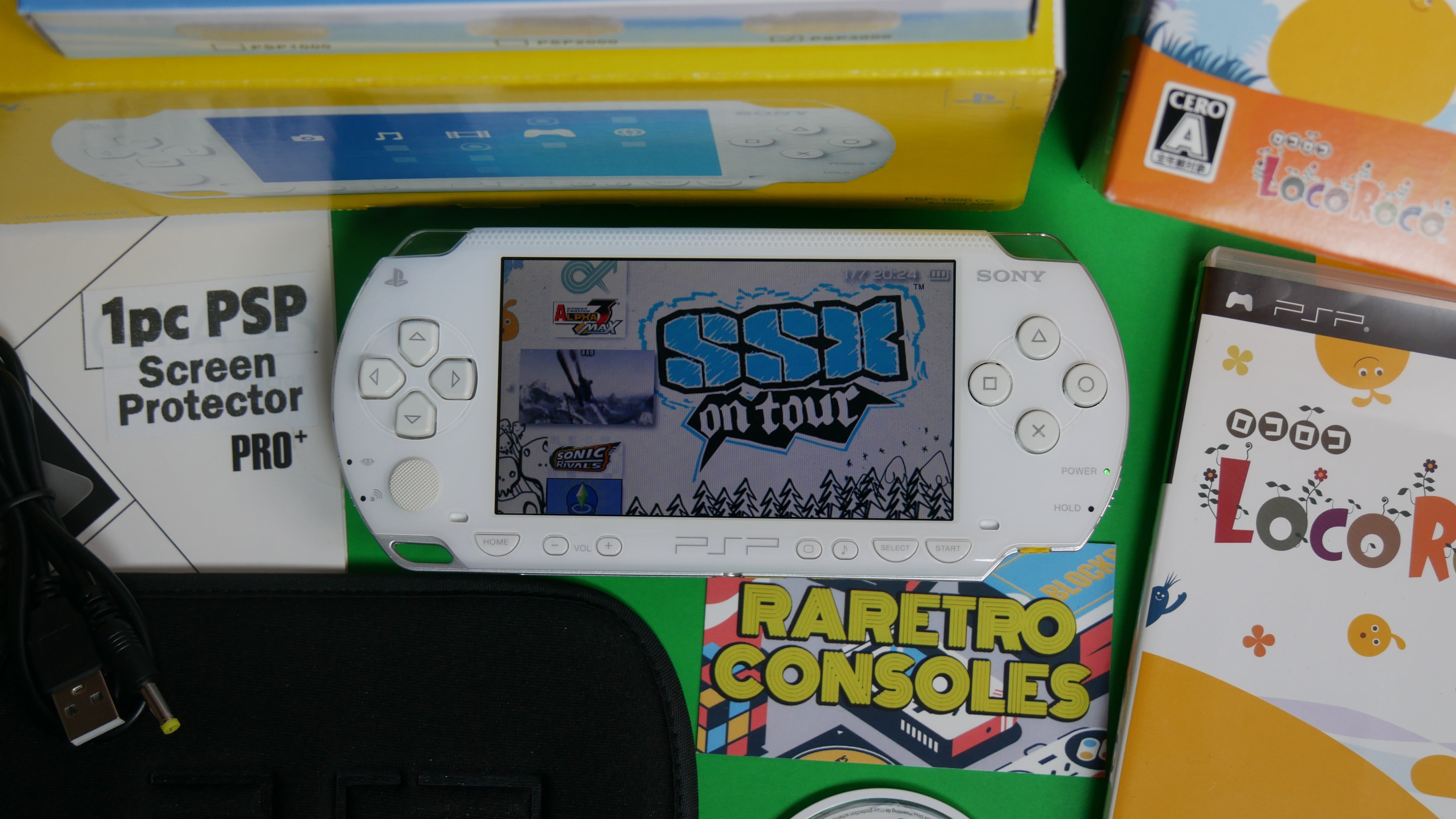 Sony PSP 1000 LocoRoco Bundle in Artic White With Box | Raretro 