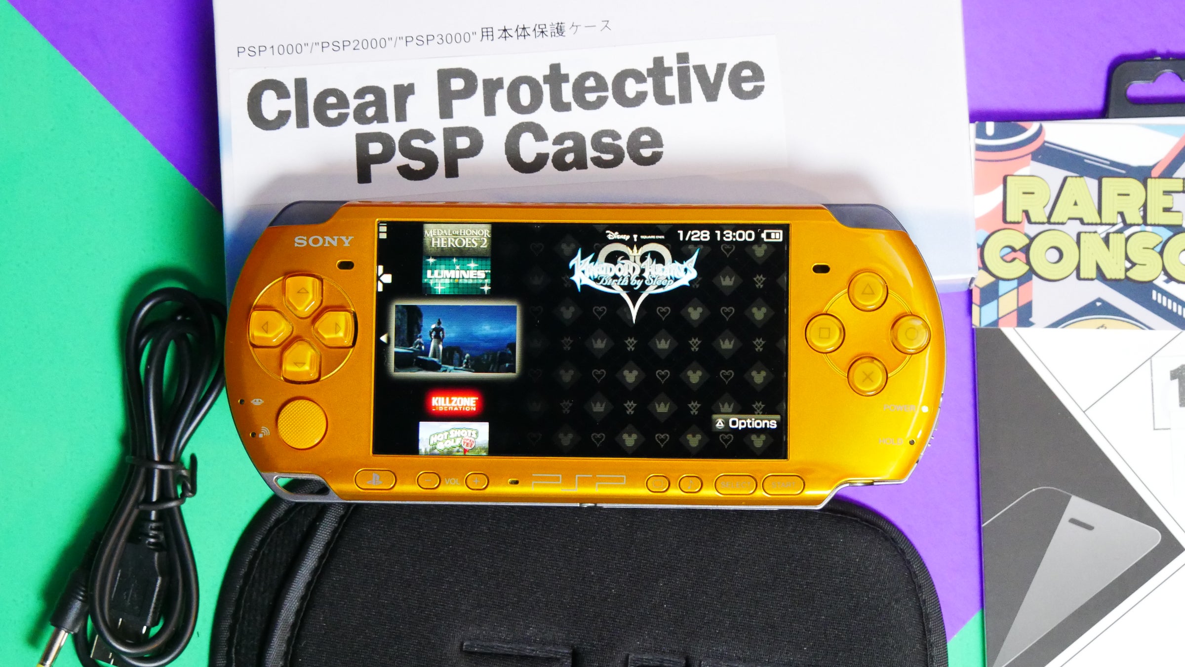 【美品】PSP-3000 本体 イエロー Yellow Sony Playstation Portable PSP 3000 | Raretro Consoles
