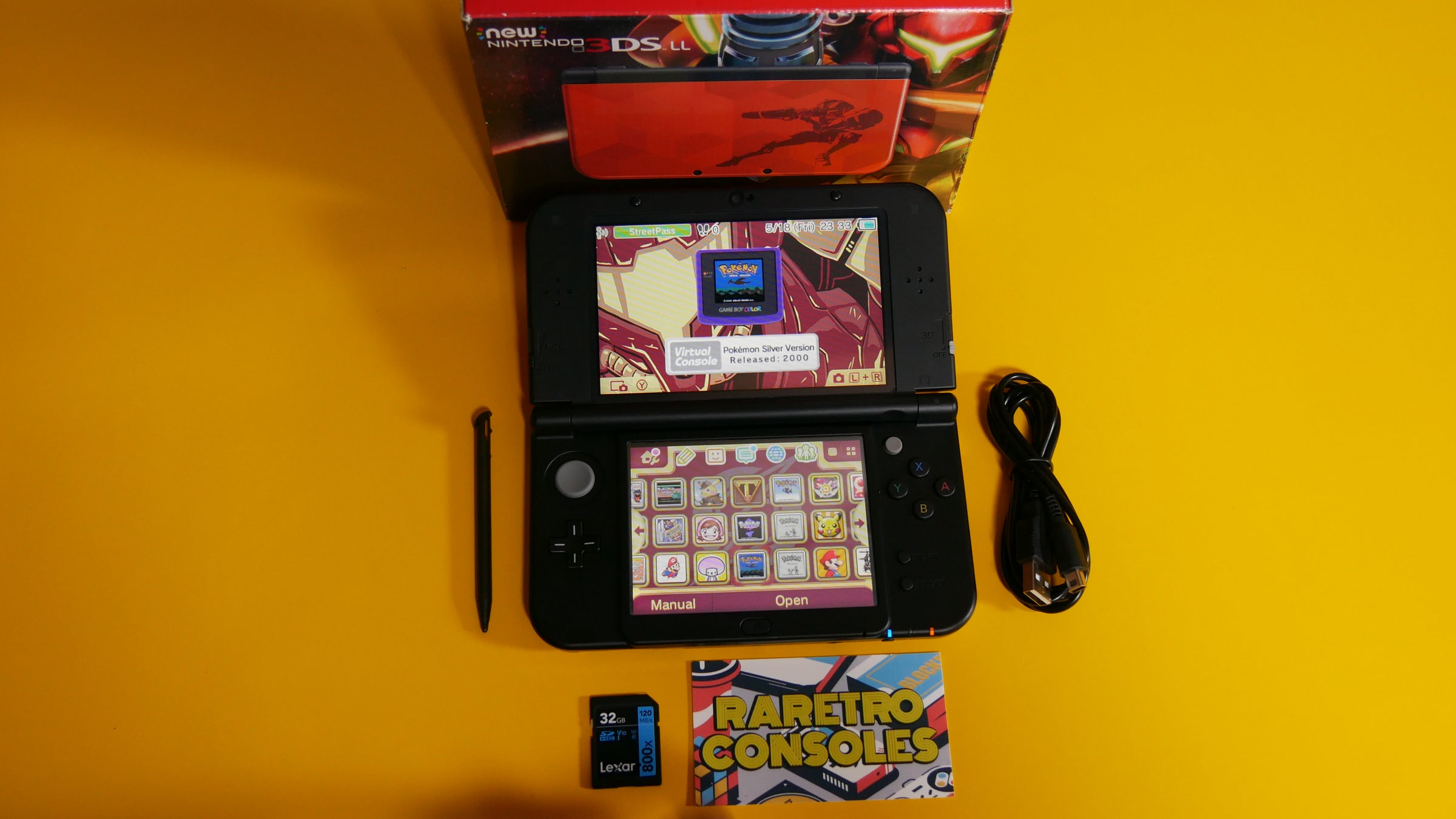 New Nintendo 3DS XL Metroid Samus Limited Edition With Box