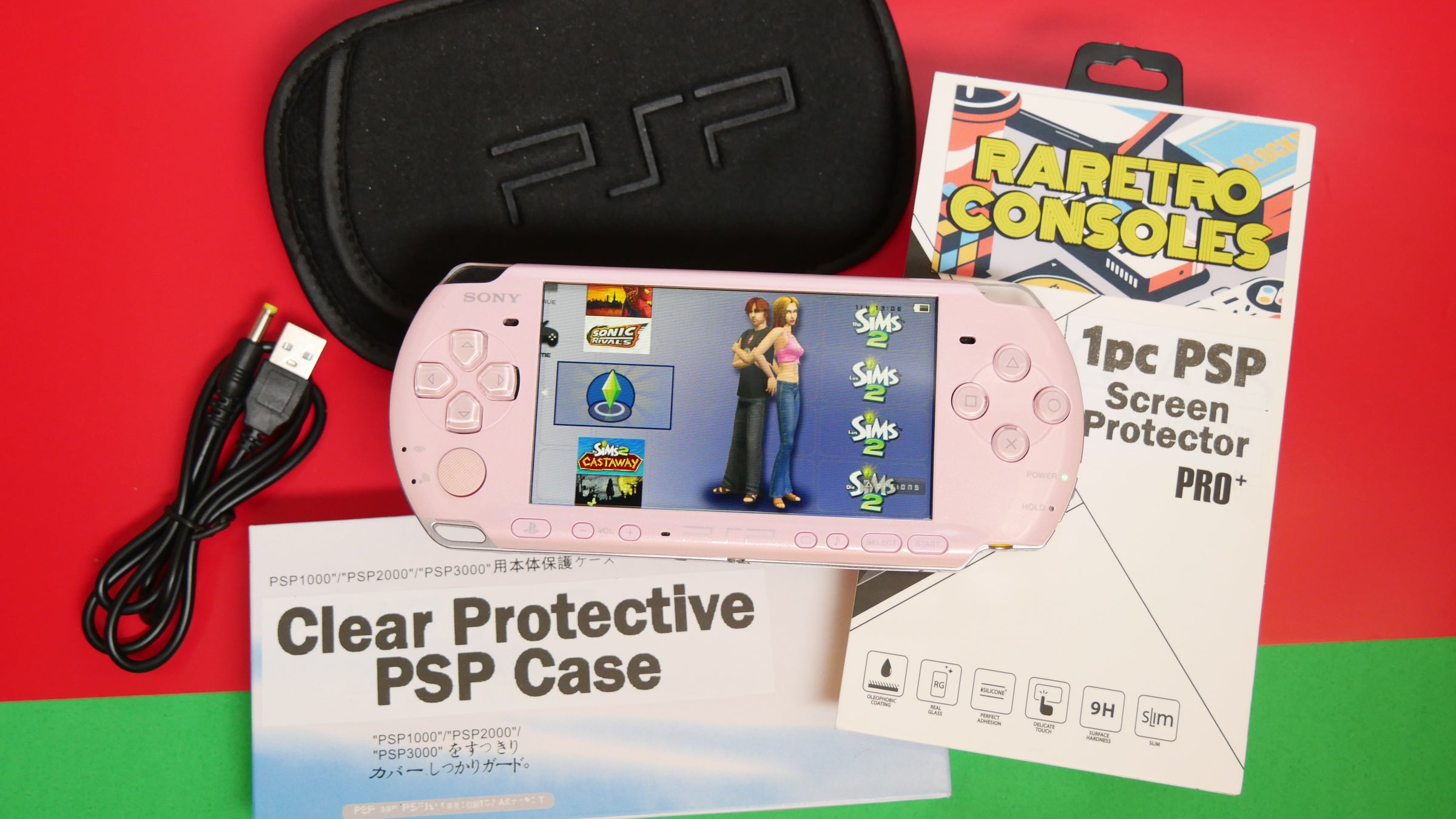 Sony PlayStation Portable PSP 3000 Blossom Pink Slim