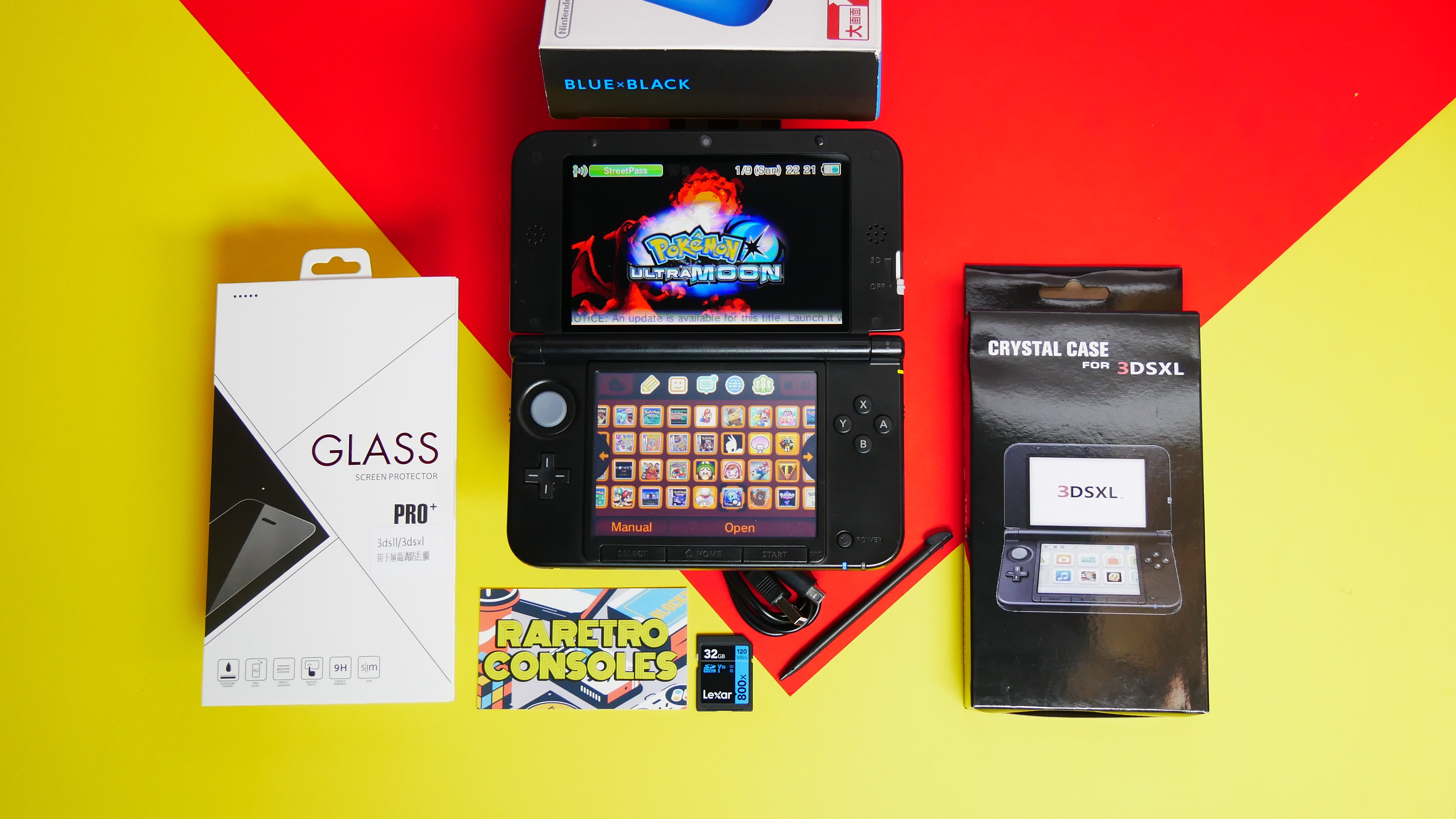 Nintendo 3DS XL Black x Blue With Box | Raretro Consoles