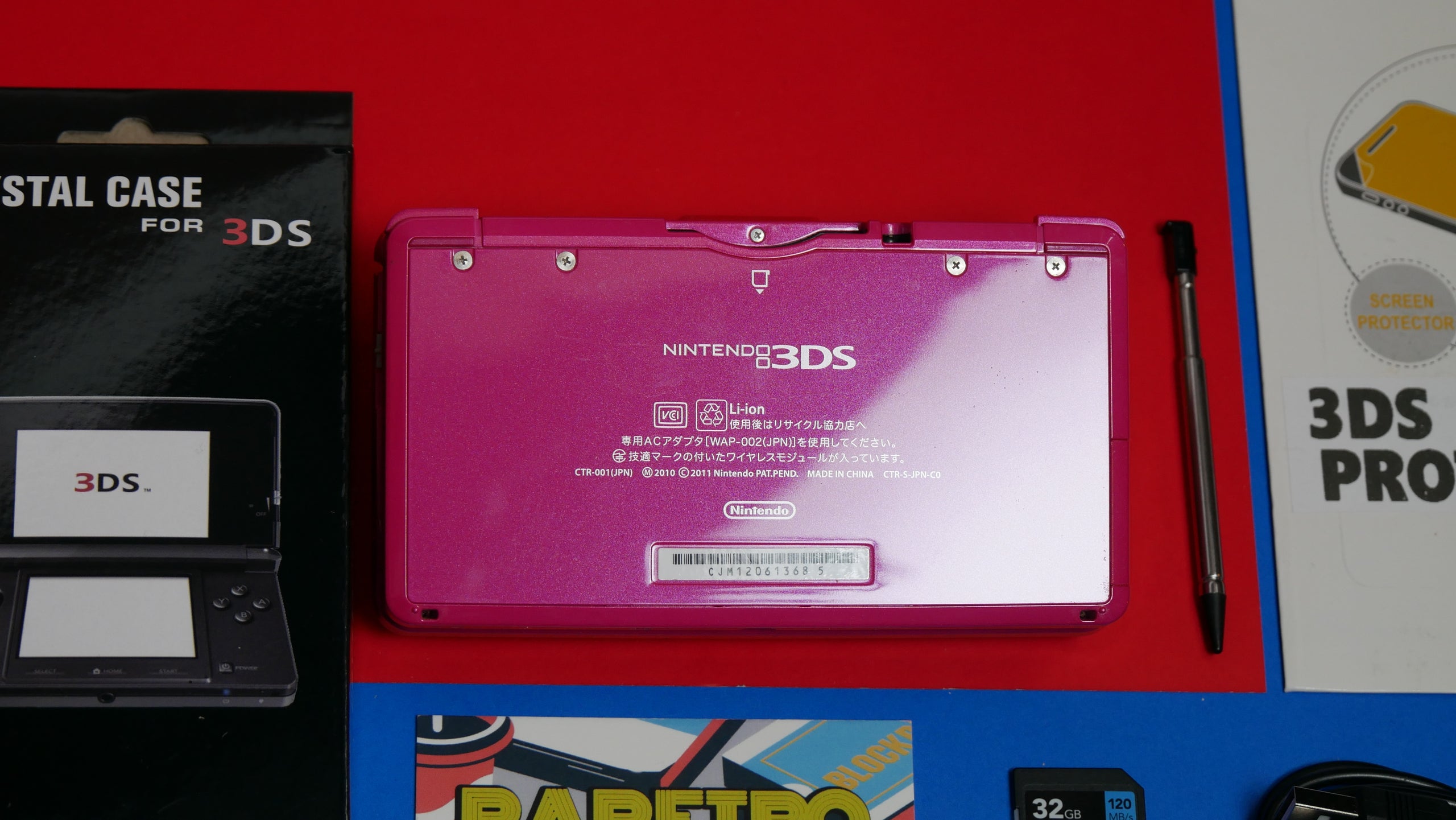 Deals Nintendo 3DS in Flame Red - Japanese Region - Fully tested + Charger, battery,