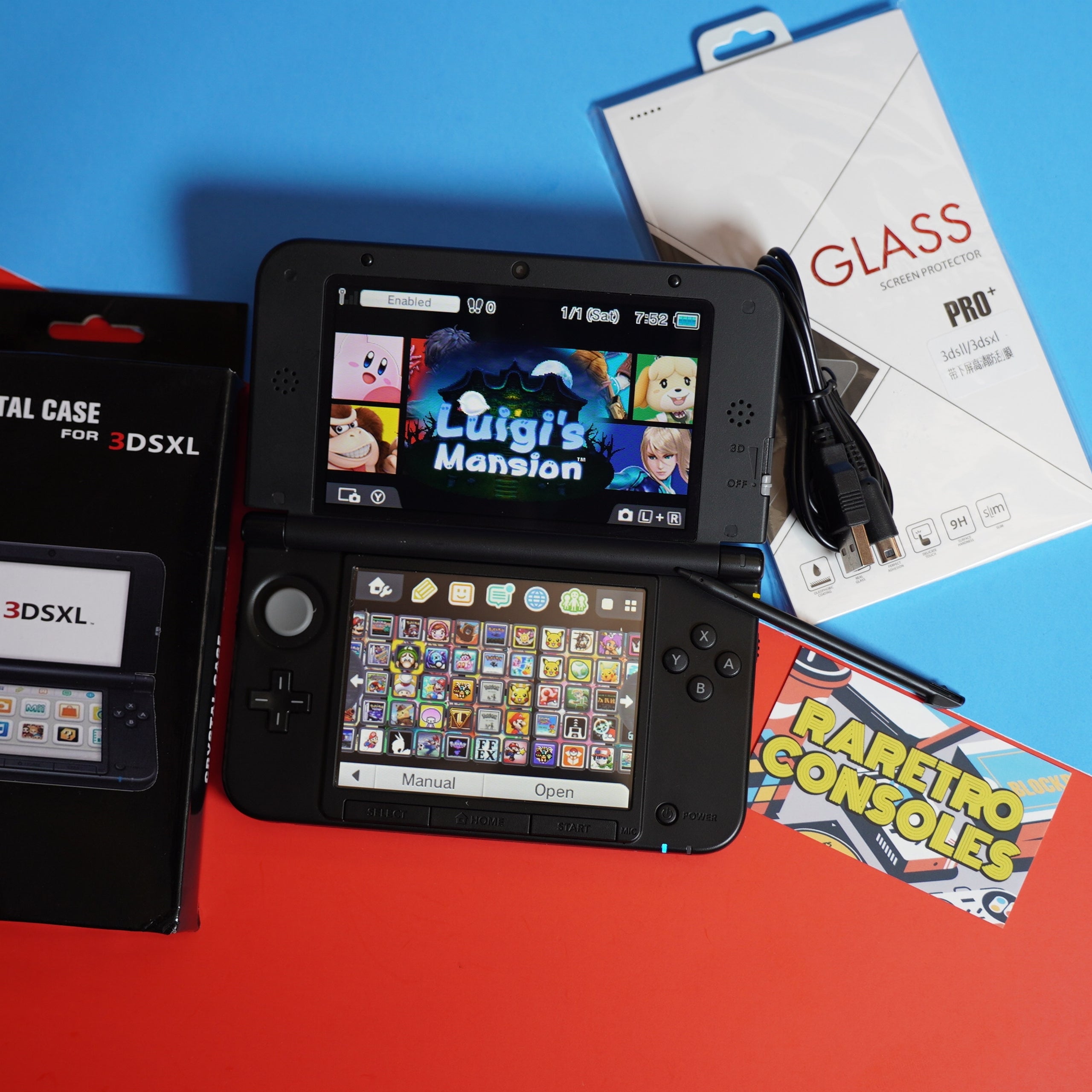 New Nintendo 3DS XL in Black (With Smash 2024 Bros)