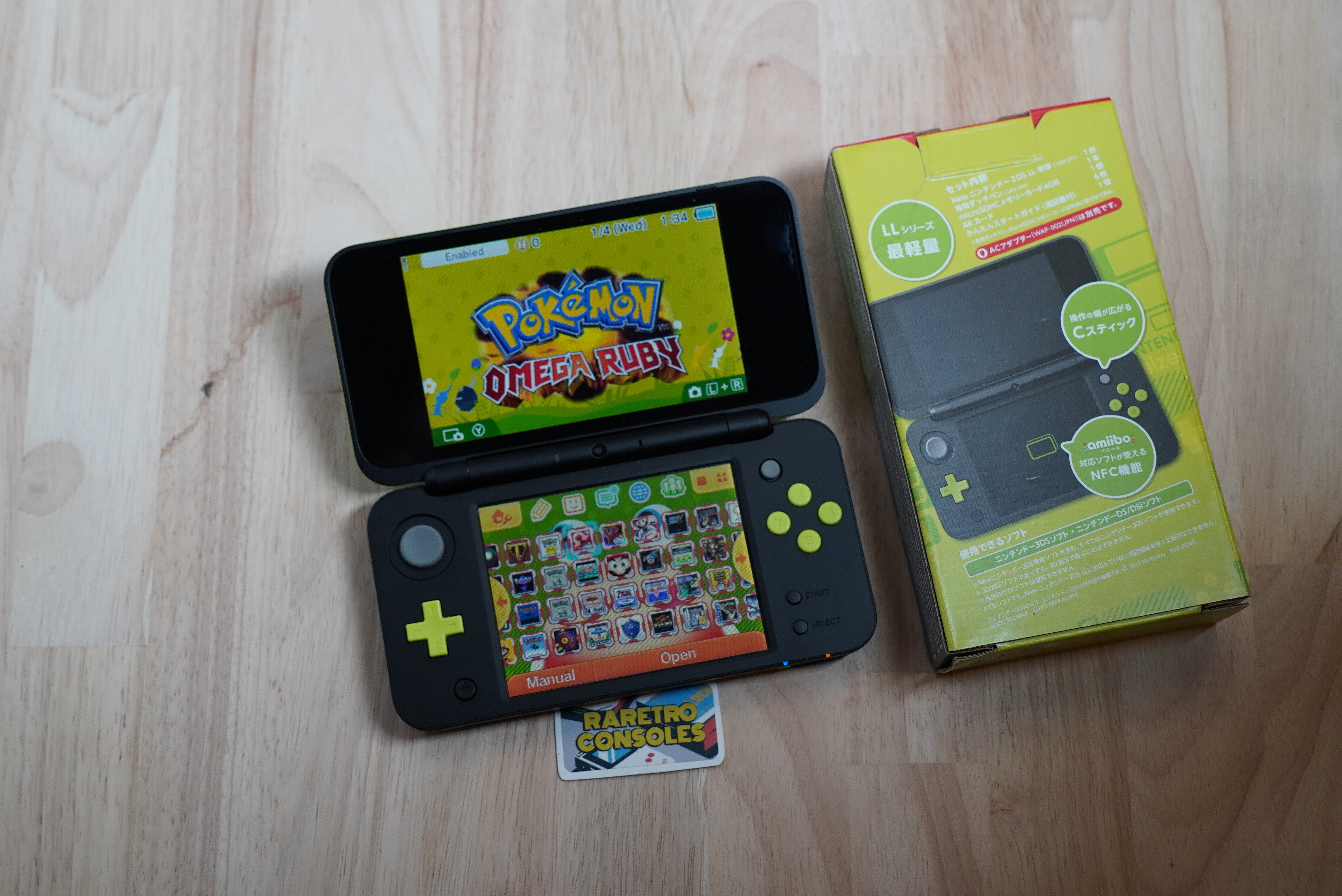 完品・美品】 購入 Newニンテンドー2DS LL ブラック×ライム 本体