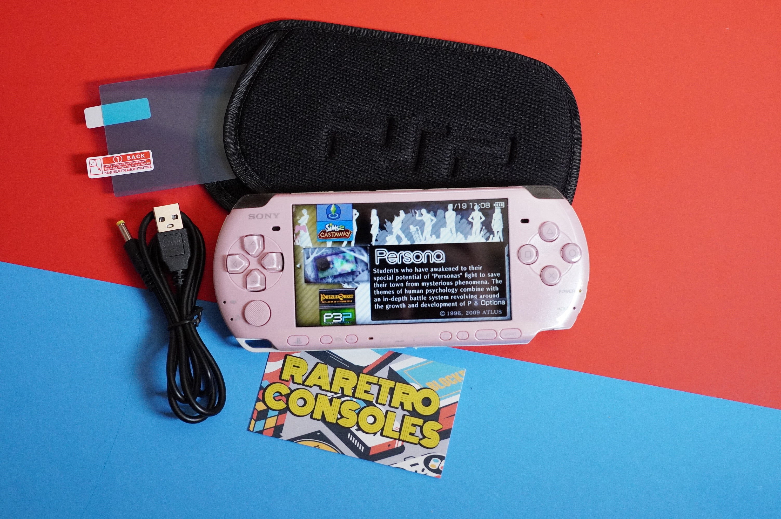 psp3000 充電器 ケース ソフト メモリーステック PSP3000 青 クリアケース、メモリースティック、充電器 PSP-3000 充電