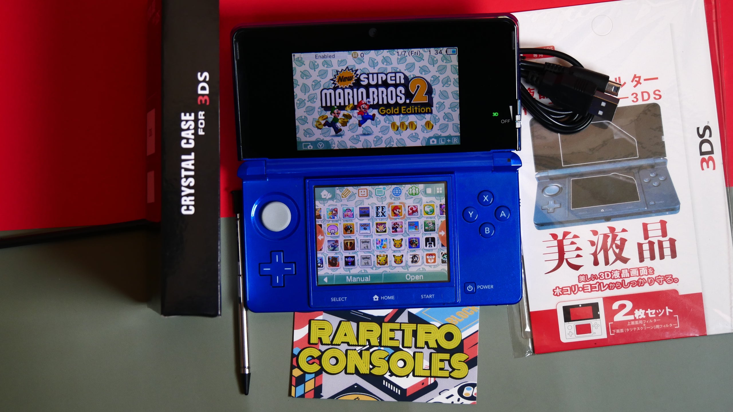 Cheapest Nintendo 3DS XL in Blue with case